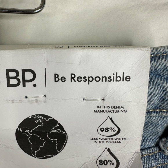 BP Nordstrom Women's Jeans Size 32 Light Wash Button Fly Mom High Rise - Picture 5 of 9